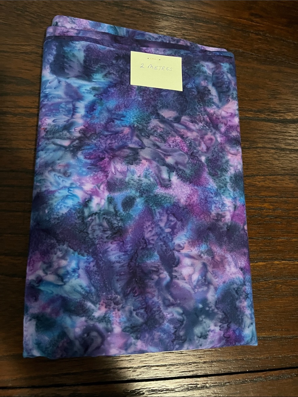 Sewing Fabric for Quilting, Crafts Purple Blue Marble Print Tie Dye Colorful